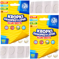 KLEJĄCE KROPKI MOCUJĄCE SAMOPRZYLEPNE BEZBARWNE 240 sztuk ASTRA - 2 op.