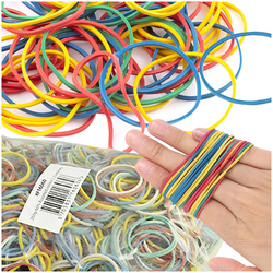 GUMKI RECEPTURKI WYTRZYMAŁE ELASTYCZNE MIX KOLORÓW GUMKA Q-CONNECT 250g