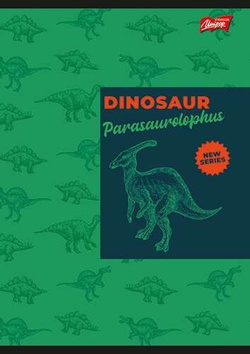 ZESZYT A5 W KRATKĘ 16 KARTEK LAMINOWANY DINOZAURY MIX UNIPAP 