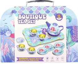 SERWIS HERBACIANY KAWOWY SYRENKA NACZYNIA METALOWE