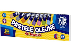 PASTELE OLEJNE ASTRA KREDKI SZKOLNE 24 INTENSYWNE KOLORY NASYCONE BARWY
