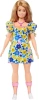 LALKA BARBIE FASHION Z ZESPOŁEM DOWNA SUKIENKA W KWIATKI BLOND WŁOSY 30 cm