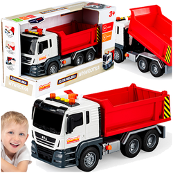 WYWROTKA CIĘŻARÓWKA BUDOWLANA KIPER PODNOSZONA PRZYCZEPA ŚWIECI DUMEL