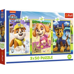 PUZZLE 3x50 PSI PATROL NASZE PIESKI CHASE SKYE RUBBLE UKŁADANKA 34878 TREFL