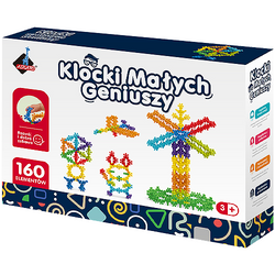 KLOCKI KONSTRUKCYJNE MAŁYCH GENIUSZY KOLOROWE KWIATKI KULKI 160 EL. ASKATO