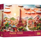 PUZZLE 1000 ELEMENTÓW PARYŻ Z EFEKTEM 3D UKŁADANKA 40-LECIE TREFL 40044
