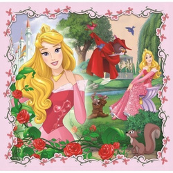 PUZZLE 3W1 ROSZPUNKA AURORA ARIELKA - TREFL 34842