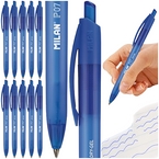 DŁUGOPIS ŻELOWY NIEBIESKI SZKOLNY BIUROWY MILAN P07 DRY GEL 0.7 mm - 10 szt
