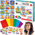 PIANKOWA WYKLEJANKA MOZAIKA ZWIERZĄTKA 12 OBRAZKÓW GENIALNY DZIECIAK ASKATO