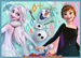 PUZZLE 4w1 KRAINA LODU FROZEN niezwykły świat ELZA ANNA OLAF TREFL 34381