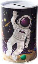 METALOWA SKARBONKA PUSZKA KOSMOS PLANETY GALAXY