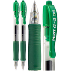 DŁUGOPIS AUTOMATYCZNY ŻELOWY ZIELONY PILOT G-2 SZKOLNY BIUROWY - 2 sztuki