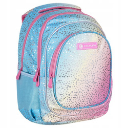 PLECAK SZKOLNY TRZYKOMOROWY ASTRABAG OMBRE TĘCZOWY GRADIENT