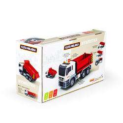 WYWROTKA CIĘŻARÓWKA BUDOWLANA KIPER PODNOSZONA PRZYCZEPA ŚWIECI DUMEL