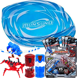 3W1 WALKA ROBOTÓW GRA MONSUNO WIELKA  ARENA 58X43CM FIGURKI 2 WYRZUTNIE