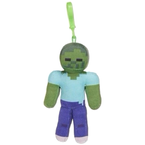 MINECRAFT PLUSZAK MASKOTKA ZOMBIE PRZYTULANKA PIXELE MIĘKKA Z ZAWIESZKĄ