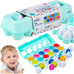 JAJKA WYTŁACZANKA JAJA ZE STEMPELKAMI SENSORYCZNE 12 szt. SORTER TULIFUN