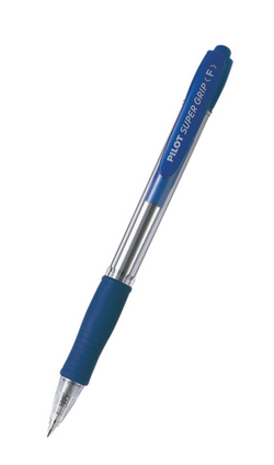 DŁUGOPIS AUTOMATYCZNY OLEJOWY WKŁAD PILOT SUPER GRIP NIEBIESKI - 2 sztuki