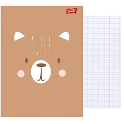 ZESZYT A5 W KRATKĘ 32 KARTKI LAMINOWANY CUTE ZWIERZĄTKA UNIPAP - 15 sztuk