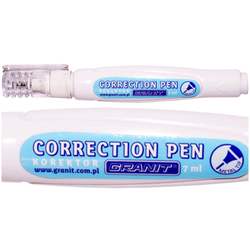 KOREKTOR W DŁUGOPISIE ROLLER KR2 7 ML SZKOLNY BIUROWY SZYBKOSCHNĄCY GRANIT
