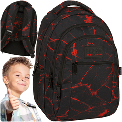 PLECAK SZKOLNY MŁODZIEŻOWY DERFORM BACKUP MAGMA VENOM LAWA
