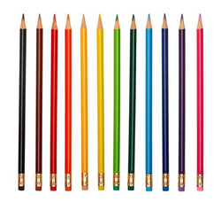 KREDKI OŁÓWKOWE SZKOLNE TRÓJKĄTNE Z GUMKĄ ŚCIERALNE 12 KOLORÓW ASTRA