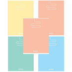 ZESZYT SZKOLNY B5 W KRATKĘ 96 KARTEK Z MARGINESEM PASTEL HERLITZ - 5 sztuk