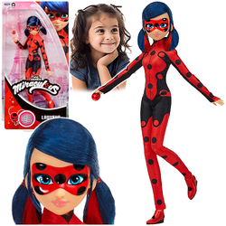 MIRACULOUS BIEDRONKA I CZARNY KOT MARINETTE LALKA LADYBUG RUCHOME ELEMENTY
