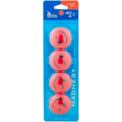 MAGNESY EMOTIKONY BUŹKI DO TABLIC OCZKO CZERWONE 40mm 4SZT TETIS