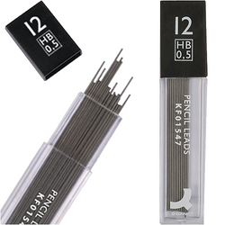 WKŁADY DO OŁÓWKA AUTOMATYCZNEGO GRAFITY HB 0.5mm 36 szt. Q-CONNECT - 3 op.