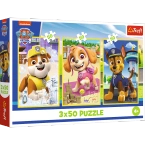 PUZZLE 3x50 PSI PATROL NASZE PIESKI CHASE SKYE RUBBLE UKŁADANKA 34878 TREFL