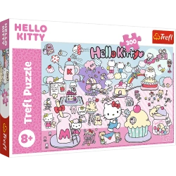 PUZZLE 300 ELEMENTÓW HELLO KITTY CUKIERKOWY ŚWIAT UKŁADANKA 23031 TREFL
