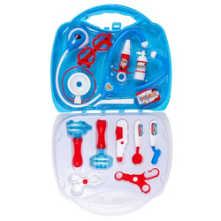ZESTAW LEKARSKI MAŁY LEKARZ DOKTOR WALIZKA AKCESORIA MEDYCZNE NIEBIESKI
