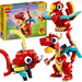 LEGO CREATOR 3W1 CZERWONY SMOK FENIKS RYBA RUCHOME FIGURKI 149 EL. 31145