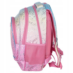 PLECAK SZKOLNY TRZYKOMOROWY ASTRABAG OMBRE TĘCZOWY GRADIENT