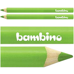 KREDKA BAMBINO TRÓJKĄTNA W DREWNIANEJ OPRAWIE JUMBO JASNOZIELONA - 2 szt.