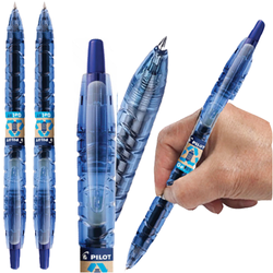 DŁUGOPIS ŻELOWY B2P 0,7mm CZARNY BEGREEN PILOT - 2 szt.