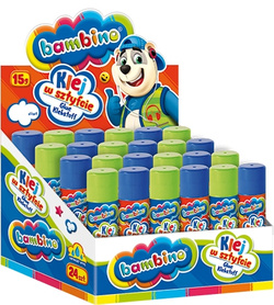 KLEJ W SZTYFCIE 15 G. BAMBINO - ST. MAJEWSKI - 24 szt.