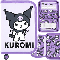 PLECAK SZKOLNY 4-KOMOROWY PIÓRNIK 2w1 ST.MAJEWSKI KRÓLIK VIOLET KUROMI