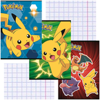 ZESZYT A5 KRATKA 16 KARTEK POKEMON PIKACHU SZKOLNY LAMINOWANY - 3 sztuki