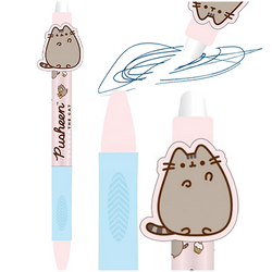 PUSHEEN DŁUGOPIS WYMAZYWALNY ŚCIERALNY AUTOMATYCZNY NIEBIESKI - 2 sztuki