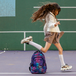 PLECAK SZKOLNY DERFORM BACKUP X18 2w1 PIÓRNIK DANCE HEARTS NEON SERDUSZKA