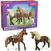 SCHLEICH 2 KONIE FIGURKI OGIER KLACZ PERUWIAŃSKA SIODŁO RĘCZNIE MALOWANE