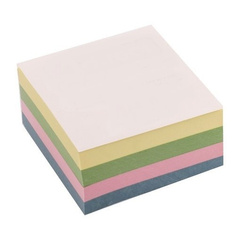 NOTES KOSTKA BIUROWA KLEJONA karteczki do notatek 85X85X40 MM 4 kolory