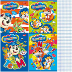 ZESZYT BAMBINO A5 16 KARTEK KRATKA UNIPAP SZKOLNY LAMINOWANY - 4 szt.