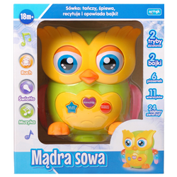 ZABAWKA INTERAKTYWNA MĄDRA SOWA EDUKACYJNA OPOWIADA WIERSZYKI BAJKI PL