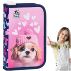 PIÓRNIK SZKOLNY Z WYPOSAŻENIEM JEDNOKOMOROWY CLEO I FRANK PIESKI PIESEK