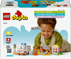 LEGO DUPLO KARETKA Z KIEROWCĄ AMBULANS POGOTOWIE RATOWNIK DUŻE KLOCKI 10447