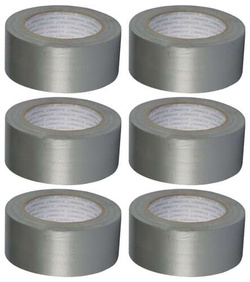 TAŚMA NAPRAWCZA SUPERWYTRZYMAŁA Q-CONNECT DUCT SREBRNA 48mm x 25m - 6 SZTUK