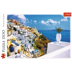 PUZZLE 1500 ELEMENTÓW SANTORINI GRECJA UKŁADANKA MIASTECZKO 26119 - TREFL